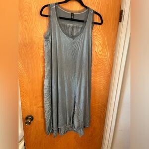 ONZ made in Italy  burn out mesh trim tank dress L